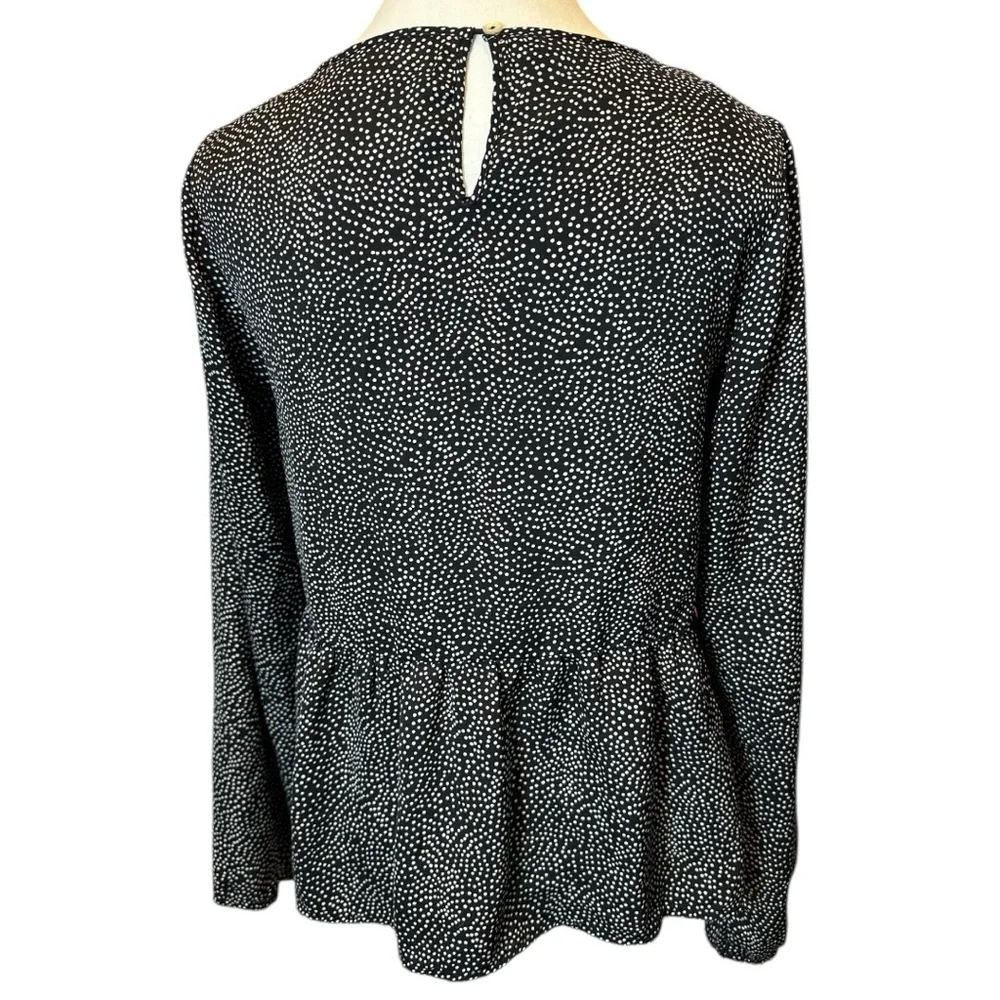 MINKPINK Black Peplum Long Sleeve Blouse - Picture 3 of 7